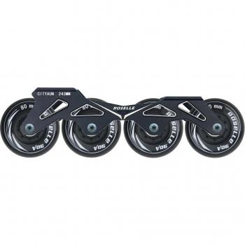 Adult and Kids Inline Slalom Skating Frame with 4 Wheels (80mm, 76mm, 72mm) and Bearings