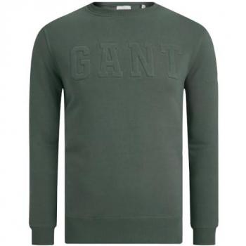 Sudadera Gant para Hombre, Cuello Redondo, Color Gris, Talla S