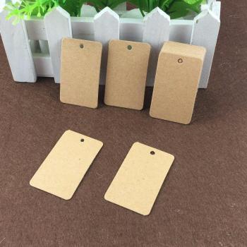 5x3cm Blank Kraft Paper Labels, 200pcs with Strings
