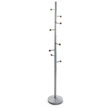 Versa Home Perchero de Pie Minimalista, 9 Ganchos, 173 x 28 x 28 cm, Metal Plateado
