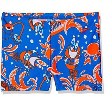 Pantalones Cortos Speedo Solarpop Esencial, Niños, Azul (neón) / Naranja (Fluorescente) / Blanco, 6 años