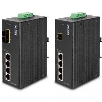 Industrie-Ethernet‑Switch Planet 4 Port PoE, 1x 100 FX Port – Wide Temperature Range Edition
