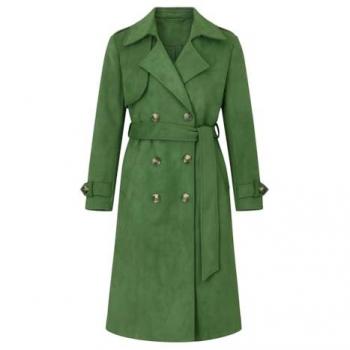 Manteau Yumi Yumi vert faux daim