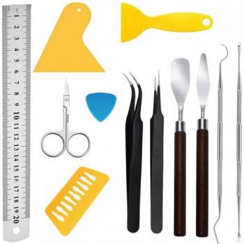 Juego de Herramientas para Escardar Vinilo, 12 Piezas, Herramienta Básica para Cricut y Cameo