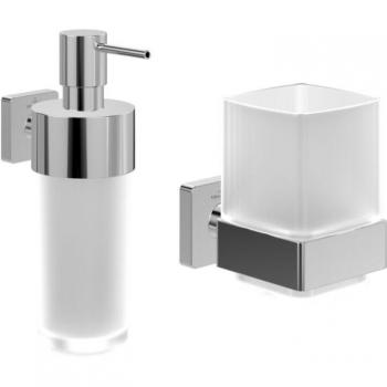 Porte‑Verre Chromé avec Distributeur Savon – Éléments Villeroy & Boch