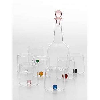 Vasos de Vidrio Borosilicato Balia Zafferano, Set de 6 Piezas, Color Negro