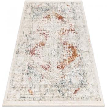 Tappeto Distin 0100B – Design Moderno, Colori Rosa/Cipria/Bianco con Frange Vintage