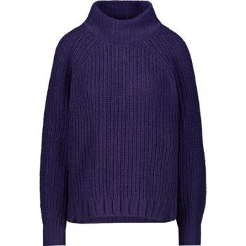 Monari Chenille Rollkragenpullover, dunkelblau, Größe 44