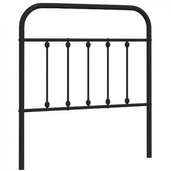 Tête de lit noire en métal 80 cm