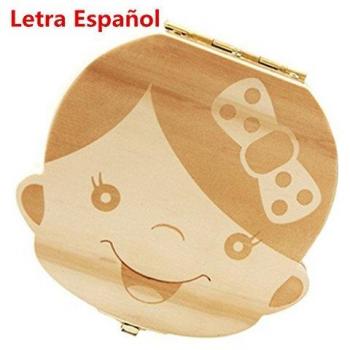 Caja de Almacenamiento para Dientes de Leche de Madera, Westeng, 1Pcs