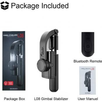 Bâton Selfie 3-en-1 avec Stabilisateur et Télécommande pour iPhone et Android