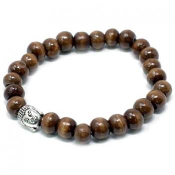 Amuleto Buddha en Cuello de Tono Tierra
