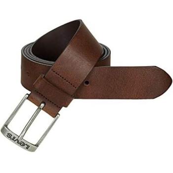 Cintura Uomo Levi's New Duncan in Pelle Marrone con Logo, Taglia 85 cm