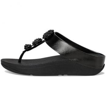 Fitflop Sandalías Fino Beadie-Button IU1-565 W Negras Negro