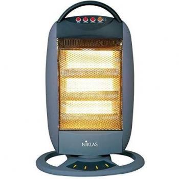 Stufa alogena in ABS grigia 1200 W
