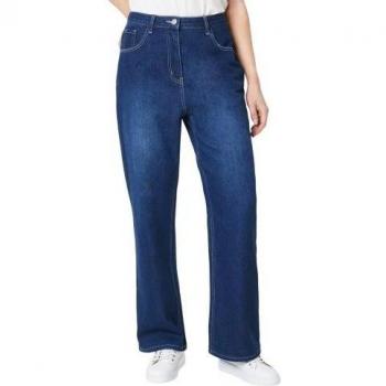 Principi Jeans femminili 16 UK indigo a gamba larga