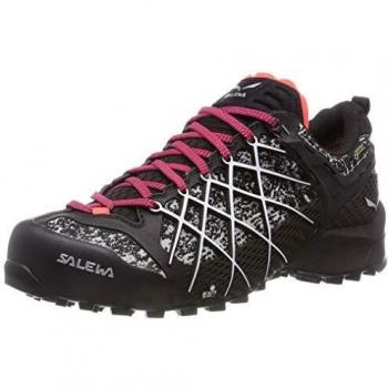 Sapatilhas Femininas Salewa Wildfire GORE-TEX Preto e Vermelho