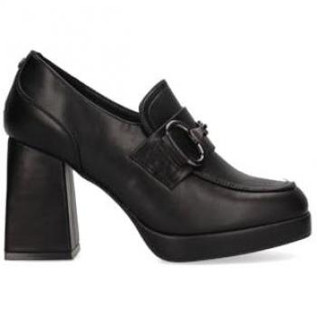 Mocasín de Tacón Alto Etika 42401 Negro