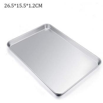 Outil de cuisson en inox : plateau de rangement rectangulaire