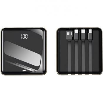 10000mAh Portable External Battery with Mirror Screen for iPhone 11, 12 Pro, Xiaomi Mi 8, Huawei, Samsung