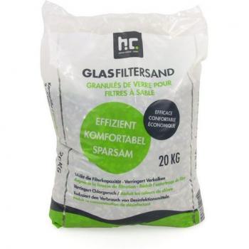 Granulés de verre 20 kg – filtre à sable 2‑5 mm – alternative quartz verte