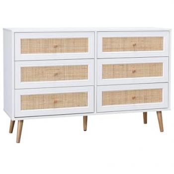 Legno & Canna Cassettiera Sweeek 6 cassetti bianca