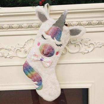 Einhorn Strumpf für den Weihnachtsbaum