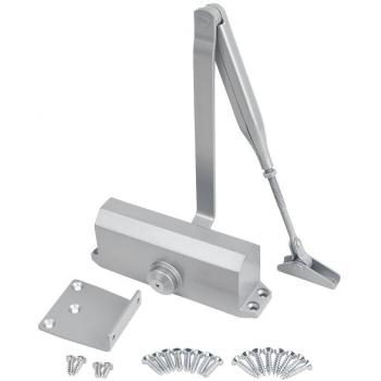 Smith & Locke Overhead Door Closer – Power Size 3, Silver Edition – 2 Pack