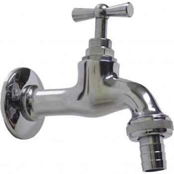 Rubinetto 195/C ottone con gomma per fontana da giardino ½”