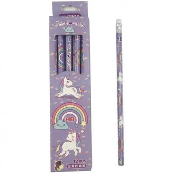 12er Set Kawaii Einhorn Bleistifte