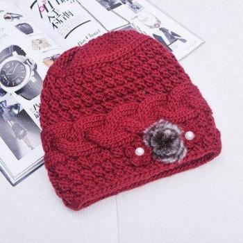 Sombrero Grueso Florido para Mujer