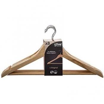 Set de 8 unidades de perchas de madera