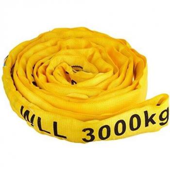 Braun 30041RS 3000 kg Load Recovery Strap Loop – 2 m Length, Continuous, Yellow Polyester