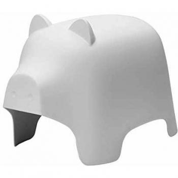 Sedie Bambini Sgabello Bambini Sedia Colorate, Forma di Maiale,Altezza 42 cm, Bianco KMB14-W
