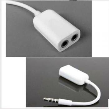 10pcs 3.5mm Y Splitter for Headphones Audio Cable White