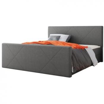 Cama continental gris 180x200
