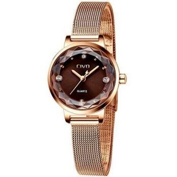 CIVO Orologio da Donna in Maglia Oro Rosa