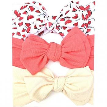 3 Pcs Baby Girl Turban Headbands with Bows