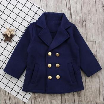 Veste en laine pour filles avec double boutonnage