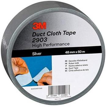 Ruban Toilé Adhésif 3M 2904/4850B, 48 mm x 50 m, Argent