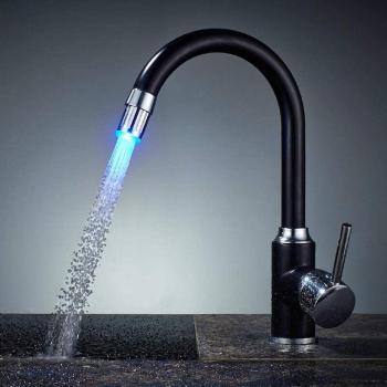 Mitigeur LED Bebusingoto Noir – Robinet Multifonction Lavabo