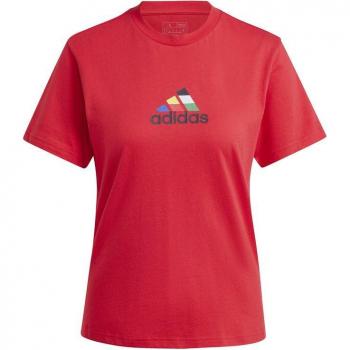 Playera adidas House of Tiro Nations Gráfica Mejor Escarlata