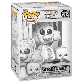 Twisted Twos: Buddy Sylvester & Tweety Sketched Decopop