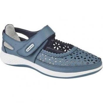 Boulevard Femme Chaussures Larges Fenêtre Arrière Percé Gris Clair