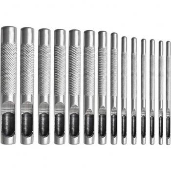 Kit d’outils poinçonner cuir : 10 poinçons d’acier creux