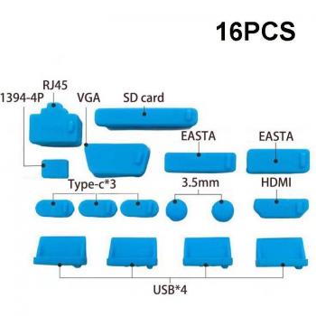Colorful Silicone USB Dust Plug Set (13/16 pcs)