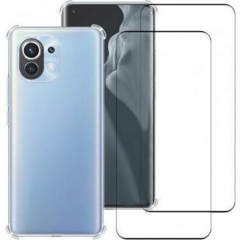 Xiaomi Mi 11 TPU-Hülle und 2 Glas-Schutzfolien