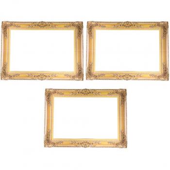 Conjunto de 3 Marcos de Papel para Recuerdos de Boda (Golden)
