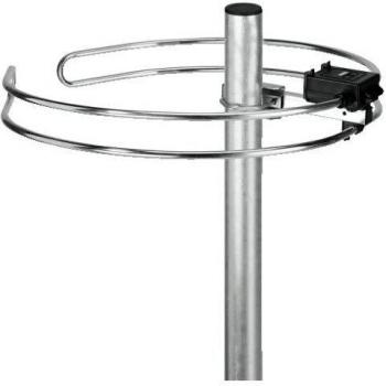 Hama Schwenkbare UKW‑Dachantenne rund, mit Mastschelle für Innen & Außen