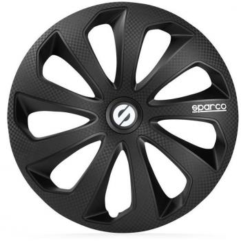 Sparco 16 Black/Carbon Hubcaps